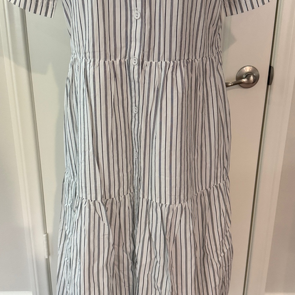 Evereve Ella Midi Stripe Shirt Dress NWT - Picture 5 of 11